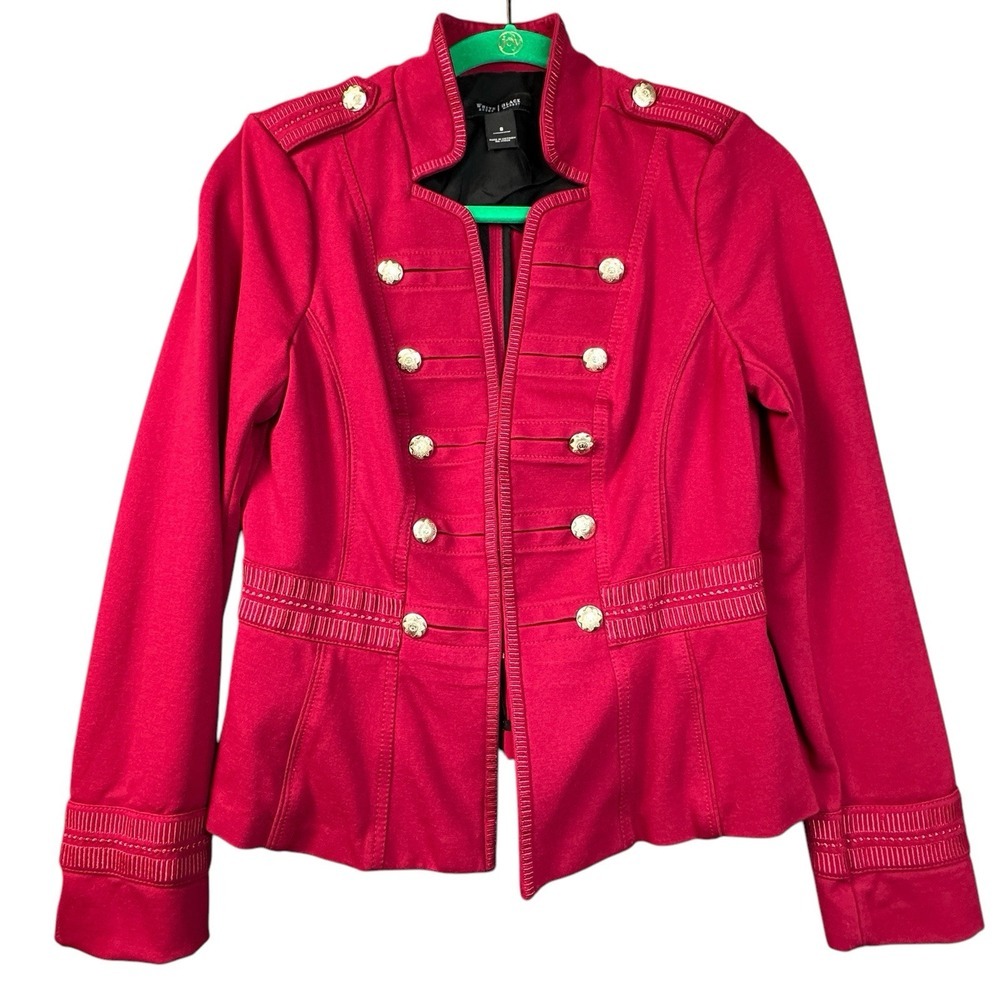 White House Black Market Hot Pink Military-Style Blazer